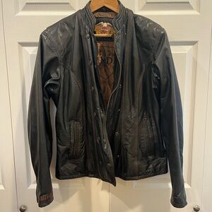 Harley-Davidson Leather Bomber Jacket Size LW